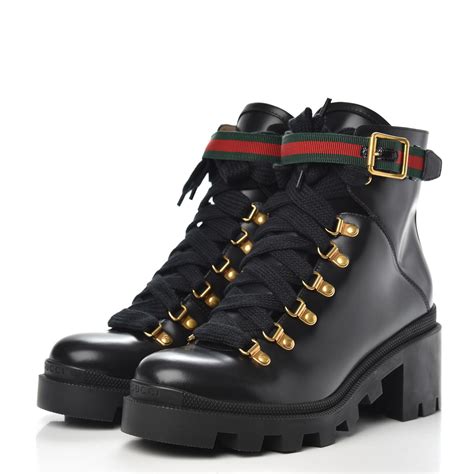 black gucci boots womens|gucci combat boots for women.